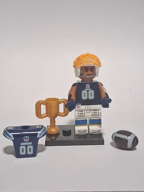 Los Angeles Chargers Football Player  Minifigure Custom Lego Pad Printed 