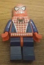 Lego Spider-Man 3 Minifigure, Dark Blue Arms and Legs, Silver Webbing SPD028