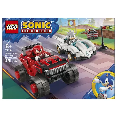 Silver'S Car Vs. Knuckles' Monster Truck