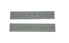 2 Lego® TRAIN Railway 9V 12V RC Slide Guide Rail 8x1 GREY