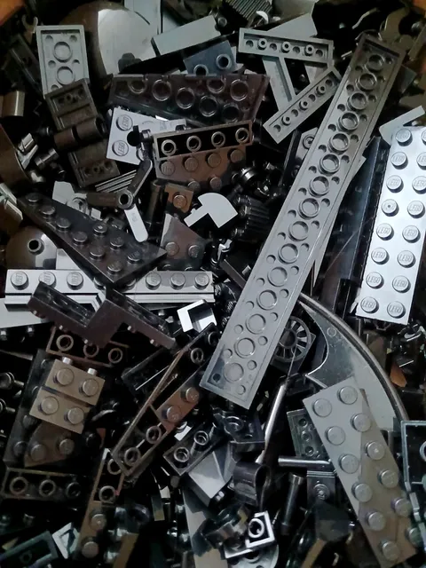 Lego Bulk Lot 1000 Black Parts+