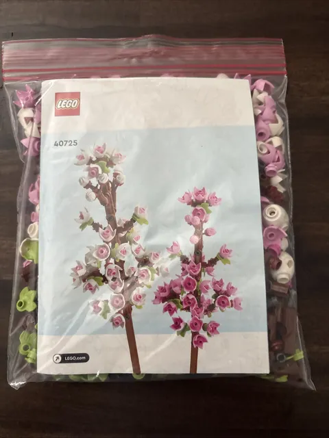 LEGO Botanicals: Cherry Blossoms (40725) With Manual-Double Set!!!