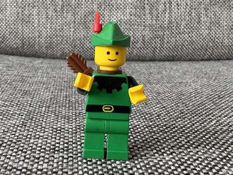 Vintage Lego Forestman ❗️cracked Minifigure cas321 6071 Castle Forestmen