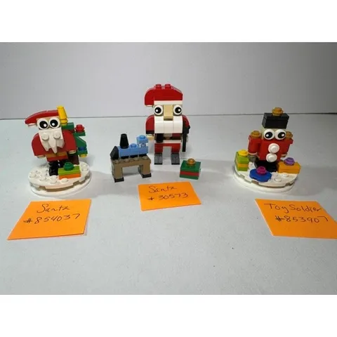 Lego Santas & Toy Soldiers from sets 30573, 854037, 853907