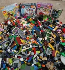 LEGOS Mixture Lot 8 LBS Boxed Sets Pictured With Manuals Included In Mix
