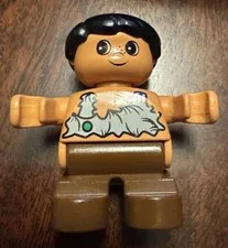 Lego Duplo Cave Child Caveman Prehistoric Minifigure Minifig Figure Dinosaur Boy