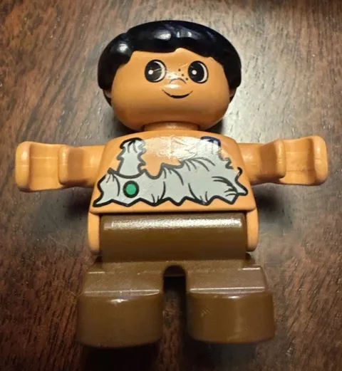 Lego Duplo Cave Child Caveman Prehistoric Minifigure Minifig Figure Dinosaur Boy