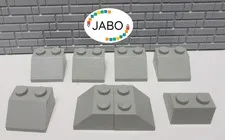 (R10/4/11) LEGO 8x 3039 Roof Tile Sloping Tile 2x2 old light grey 45°