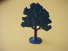 LEGO Vintage Flat Painted Fruit Tree solid base FTFruit 1958-62  810 Town Plan