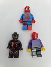 LEGO Marvel Spider-Man Red Skull Molten Man Minifigure Lot 3 Figures