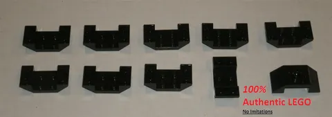 LEGO NEW 4x2 Black Slope 45° Double Inverted (10x) 487126 4188534 Brick 4871