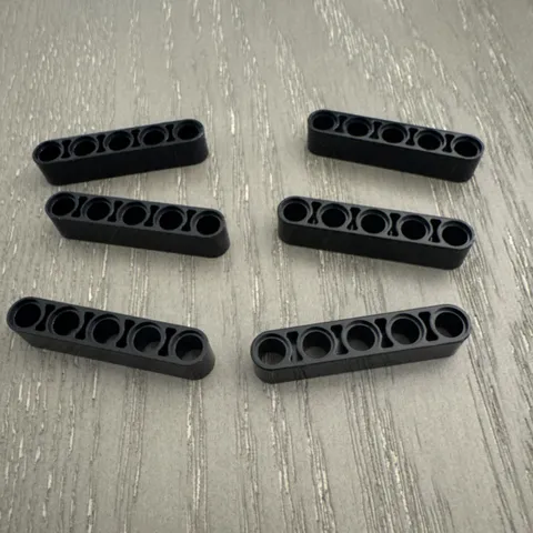 LEGO Beam 5 (32316) 6 Pieces Black