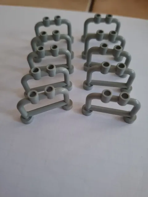 No 333 10x Lego Fence 4083 Light Grey