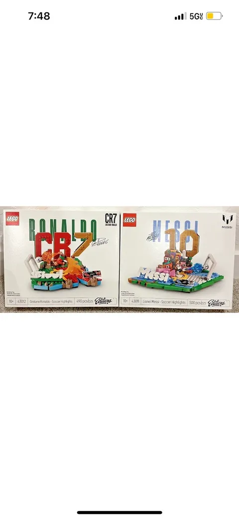 LEGO Icons Editions 43011 43012 Messi & Ronaldo Soccer Highlights Limited Box