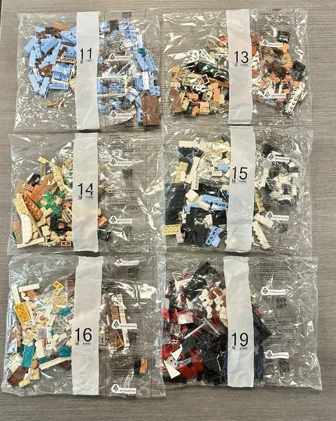 6 Sealed Bags Pieces & Parts from LEGO Tudor Corner 10350 Incomplete Set