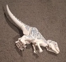 LEGO White & Gray Dinosaur Animal Figure, Printed Gray Pattern
