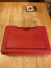 Vintage 80s LEGO Hard Case 10 1/2" X 7 1/2" Red Lego Storage Box Organizer