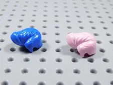 LEGO Lot of 2 Short Hair Pompadour Hairstyle Minifig Blue Pink BQ
