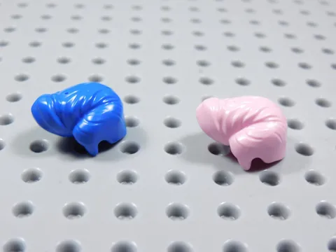 LEGO Lot of 2 Short Hair Pompadour Hairstyle Minifig Blue Pink BQ