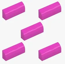 5 New LEGO Dark Pink 1x4 Curved Slope 1x4x1 1/3 round rounded top 10314 6056265
