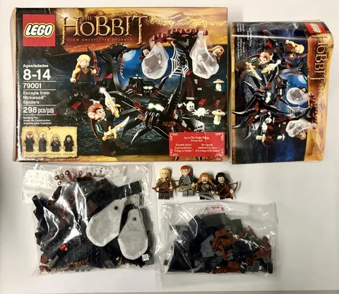 LEGO The Hobbit: Escape from Mirkwood Spiders (79001) - Complete; Manual & Box!