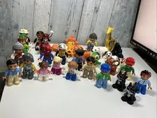 LARGE Lego Duplo Animal & Figure Lot - Spidey, Peter Pan, and others. 27 figures