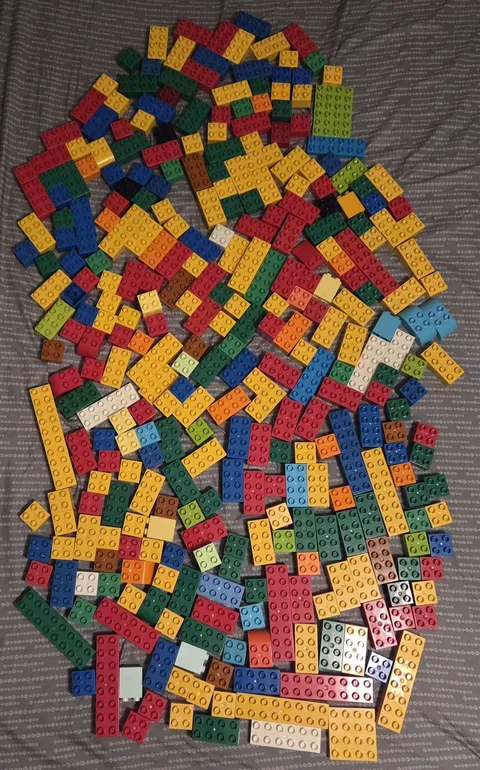 6.5 lbs LEGO DUPLO Bulk Lot – Basic Square & Rectangle Bricks