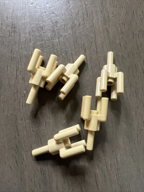 LEGO 2566 Tan Bar 1.2L with Top Stud and 4 Bar Arms Up (Palm Tree Top) 5 Pieces