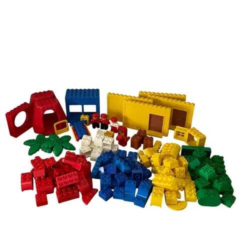 LEGO Duplo Mixed Bulk Brick Lot 125+ Pcs Building Blocks People Windows Doors