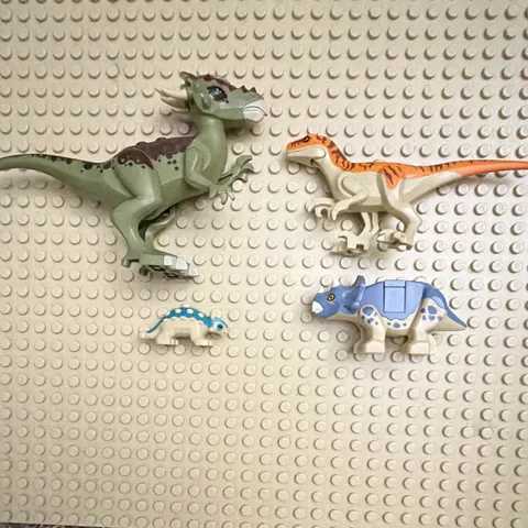 LEGO Dinosaur Jurassic World Rare Lot of 4 Triceratops, Anky, Stigy, and more!