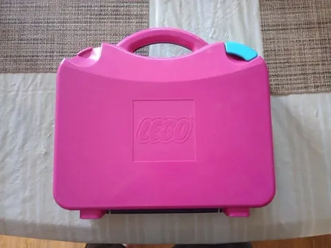 LEGO Pink Hard Carrying Case with Dividers - Empty 