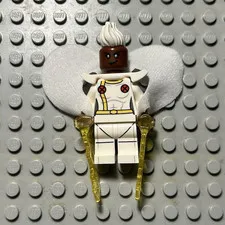 LEGO Storm Minifigure White Suit w/ Cape Lightning White Hair Gray Wings