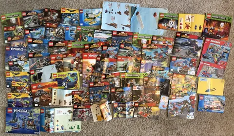 HUGE Bulk LEGO Instruction Manuals Lot - Scooby Doo Marvel Star Wars Ninjago DC