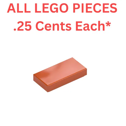 LEGO Tile 1x2 with Groove Earth Orange 3069 - Genuine LEGO Parts Pieces Bulk
