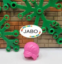 ( S12 / 8 / 22 ) LEGO 15503 Hair Female Beehive Style Sideways Fringe Dark Pink