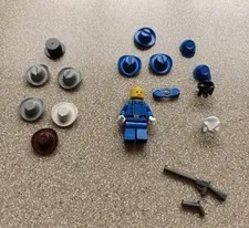 Vintage Lego Western cavalry soldier minifgure weapons hats accessories lot