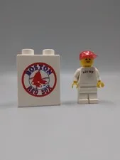 LEGO MLB Baseball Boston Red Sox Minifigure 1999 Fenway Park+Limited Duplo Brick