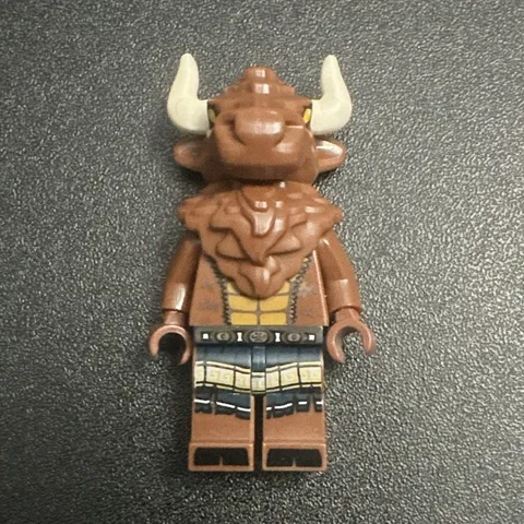 LEGO Brown Bull/Minotaur Horned Creature Plastic Minifigure Figure