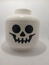 LEGO Storage Head Small Skeleton Skull Container Halloween 
