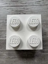 Large Lego 2x2 Brick White Storage Box Container Stackable Box