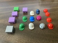 LEGO 17 Minifigure Caps and Helmets, Minecraft, Construction, Baseball, etc