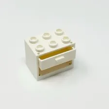 4532b 4536 LEGO Container Cupboard 2x3x2 White Cabinet Drawer Nightstand (1)