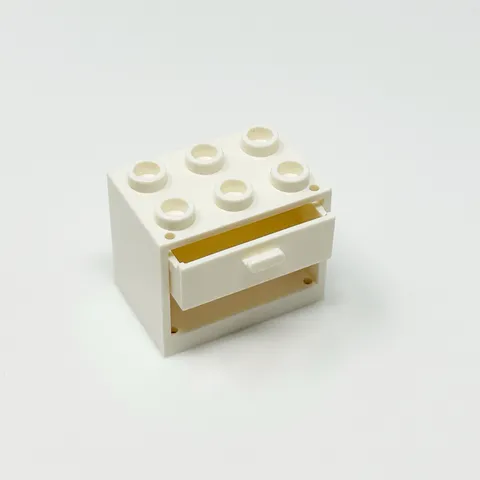 4532b 4536 LEGO Container Cupboard 2x3x2 White Cabinet Drawer Nightstand (1)