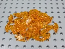LEGO Lot of 40 Trans Orange Candle Flame Accessory Minifig BV
