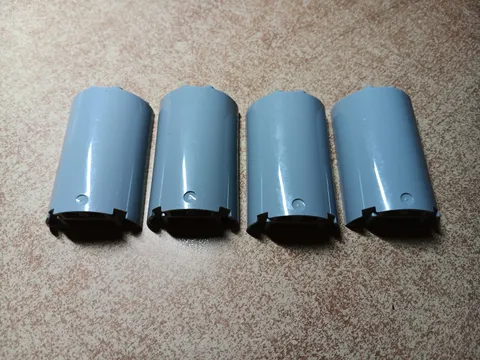LEGO BULK LOT 4 LIGHT BLUISH GRAY CYLINDER HALF 2X4X5 WITH 1X2 CUTOUT #85941