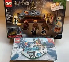 TWO Harry Potter Lego's Advent Calendar 75964 & Ice Skating Rink Limited Edition