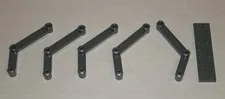 LEGO NEW Dark Stone Grey Bent Link (5x) 4539297 Brick 64451