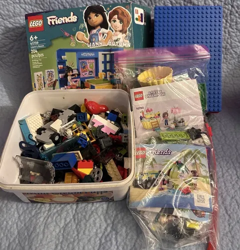 Lego 3 + Pounds Lbs Bulk Lot Minifigure Friends Set Case Carry Race Car Gabbys