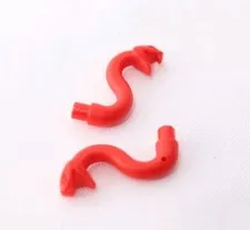 LEGO Lot of 2 Snake Heads Minifigure Red