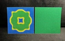 Pair LEGO Baseplates -1 6270 Forbidden Island Pirates Island & Lagoon - 1 32x32